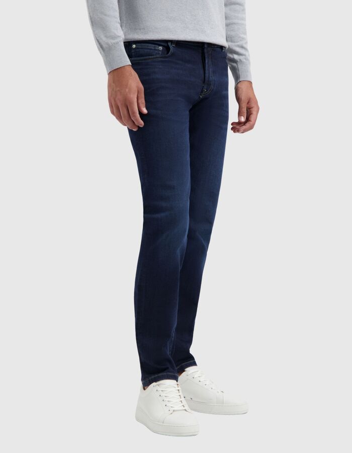 Slim fit 5-pocket jeans met stretch donkerindigo