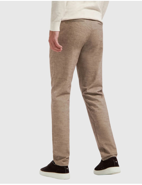 Chino Wool Look met stretch beige
