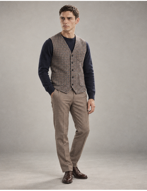 DiWim gilet in scheerwolmix middenbruin
