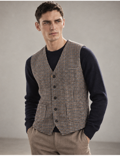 DiWim gilet in scheerwolmix middenbruin