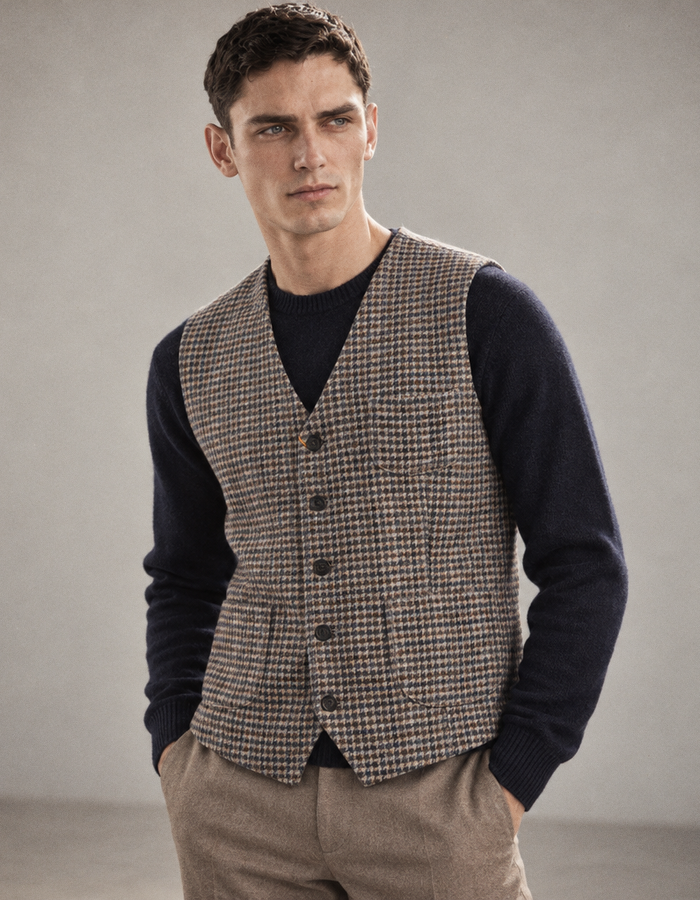 DiWim gilet in scheerwolmix middenbruin