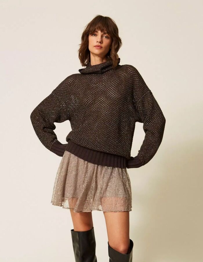 Twinset pull bruin