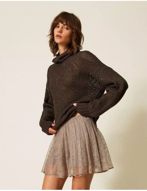 Twinset pull bruin