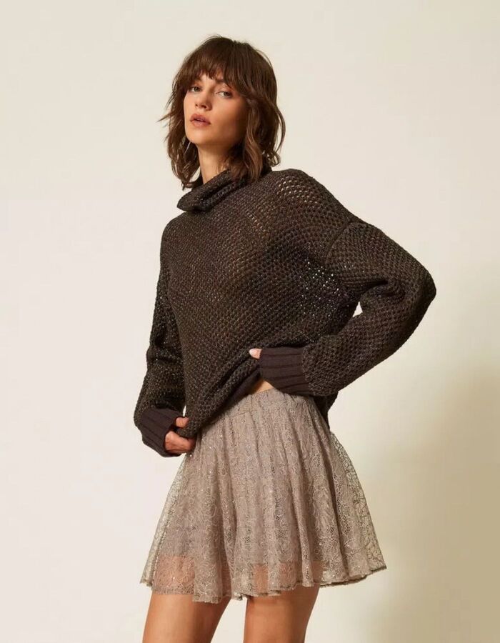 Twinset pull bruin