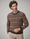 Oson trui in lamswol met Fair Isle-patroon multicolor