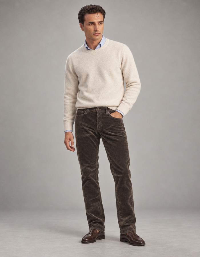 Barmas regular fit jeans bruin