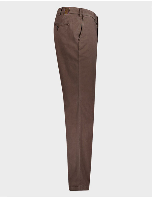Tybalt-5 broek met katoen en stretch bruin