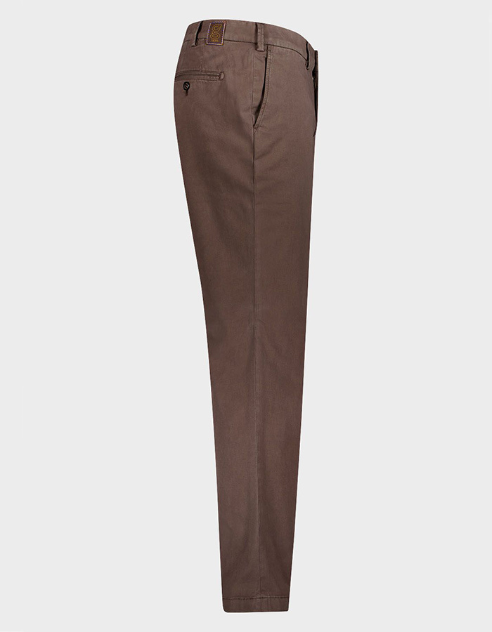 Tybalt-5 broek met katoen en stretch bruin