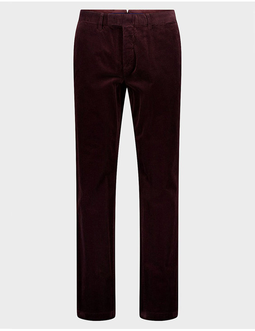 Tybalt-4 ribfluwelen broek met stretch bordeaux