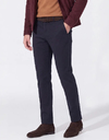 Taura slim fit chino met comfort stretch donkerblauw