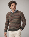 Oson trui in lamswol met Fair Isle-patroon multicolor