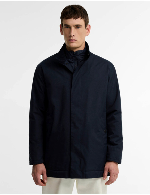 Northdale waterdichte jas met visgraatstructuur donkerblauw