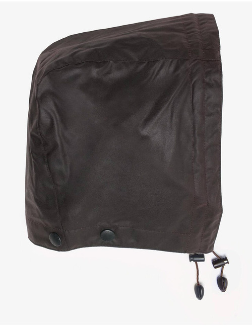 Waxed Cotton Hood gewaxte katoenen kap donkerbruin