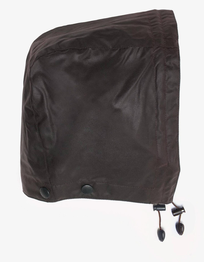 Waxed Cotton Hood gewaxte katoenen kap donkerbruin