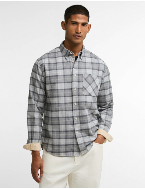 Mineral Tartan Authentic Fit geruit hemd ijsgrijs