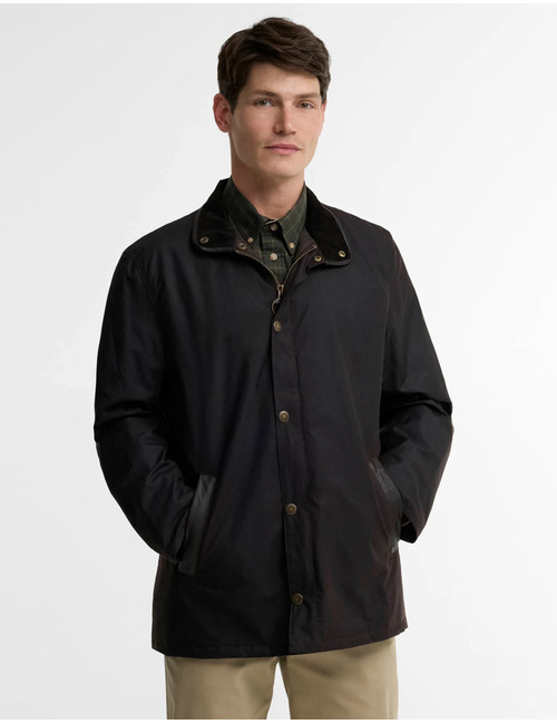 Crayton gewaxte katoenen jas rustic bruin