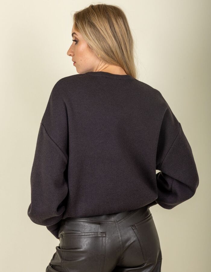 Anne Claire lange mouw pull bruin
