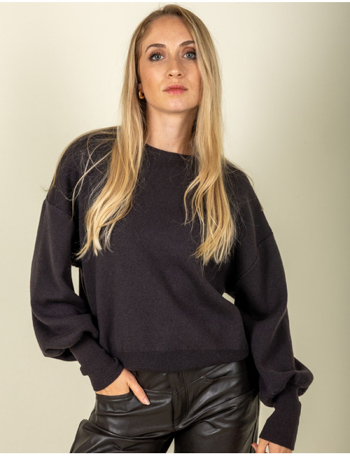 Anne Claire lange mouw pull bruin