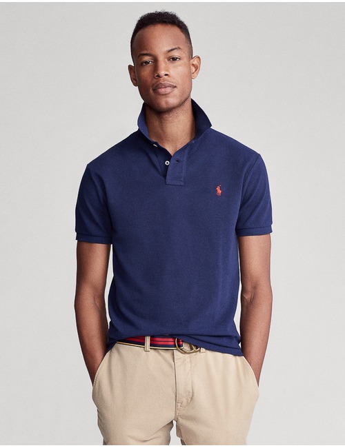 Slim Fit Mesh Polo Shirt