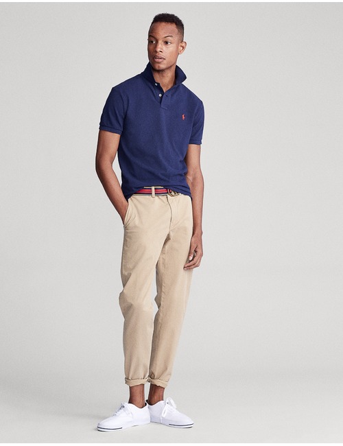 Slim Fit Mesh Polo Shirt