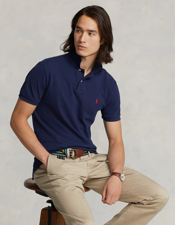 Het iconische Custom slim mesh Polo shirt  
