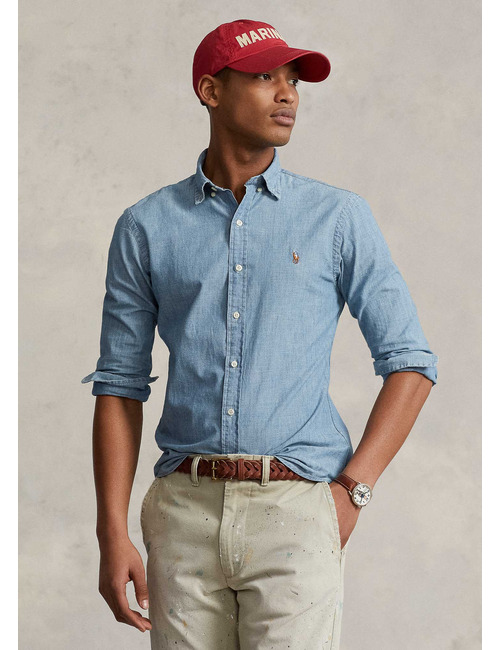 Slim fit chambray hemd  