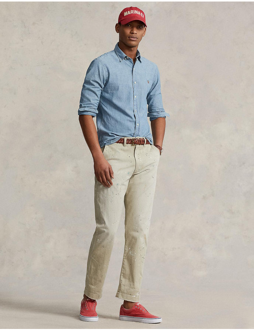 Slim fit chambray hemd  