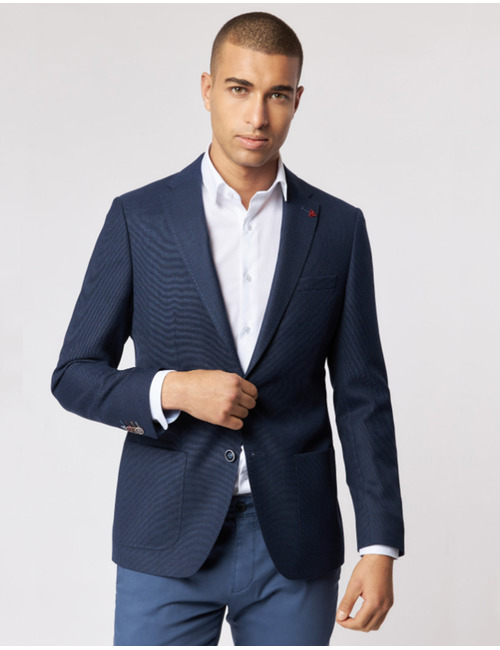 Slim Fit Blazer Donkerblauw