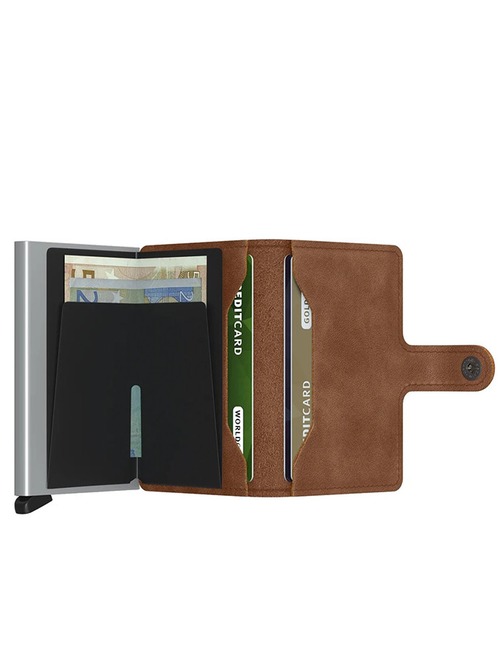 Miniwallet Vintage Cognac Silver