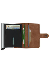 Miniwallet Vintage Cognac Silver