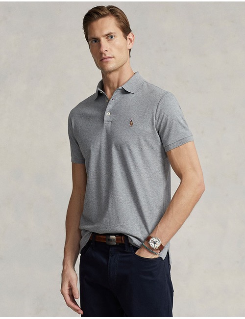 Slim Fit Polo Soft Cotton Grijs