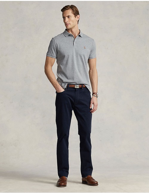 Slim Fit Polo Soft Cotton Grijs