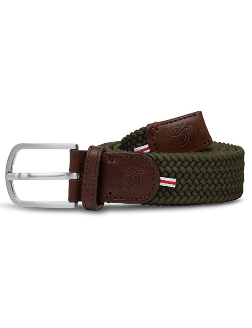 The Mono Edinburgh kaki elastische riem