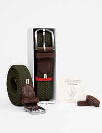 The Mono Edinburgh kaki elastische riem