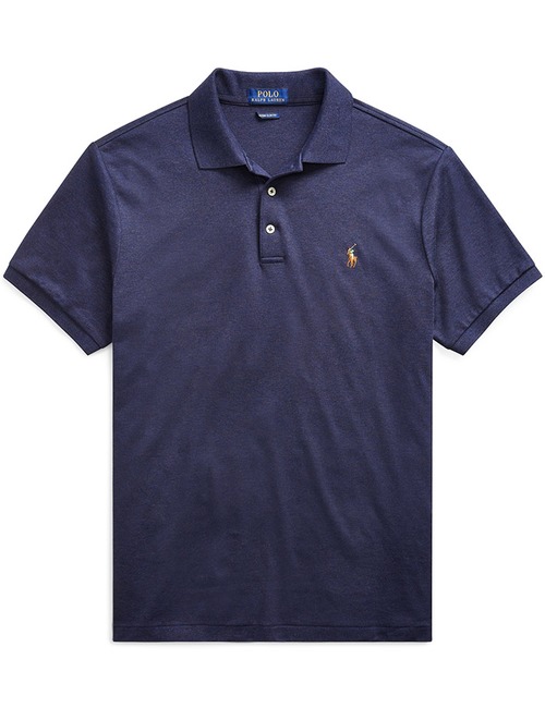 Slim Fit Soft Cotton Polo Blauw