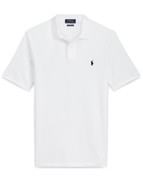 Slim Fit Mesh Polo Wit