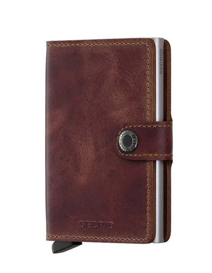 Miniwallet vintage bruin