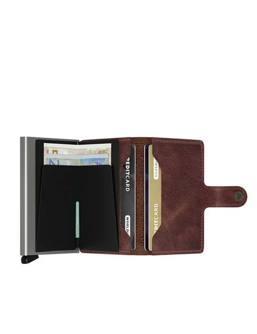 Miniwallet vintage bruin