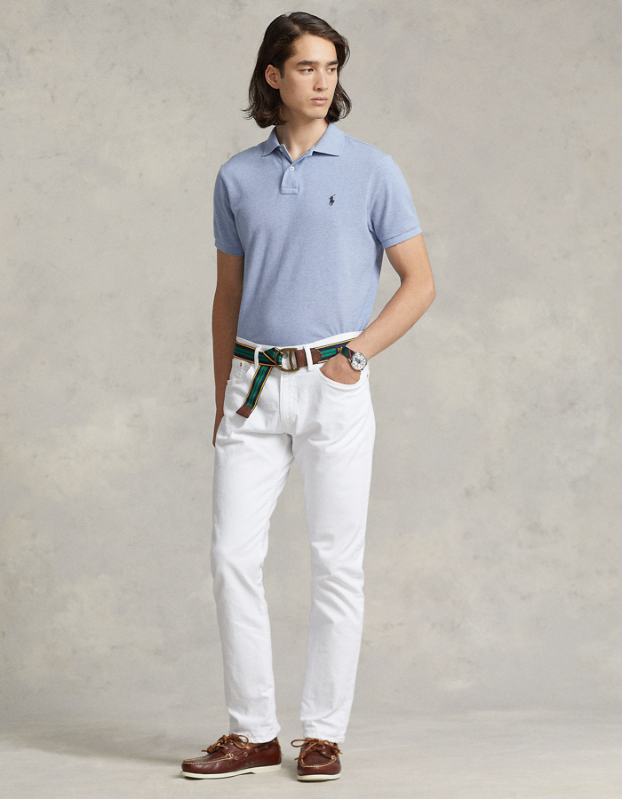 Het iconische Custom slim mesh Polo shirt  