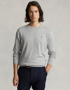 Slim fit katoenen trui met ronde hals