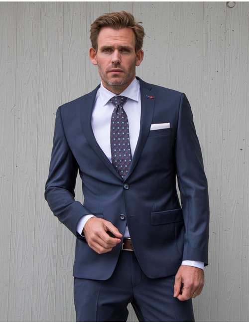 Slim Fit Kostuumvest - Virgin Wool - Dark Blue