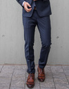 Slim fit kostuumbroek 5038 - Virgin Wool - Dark Blue