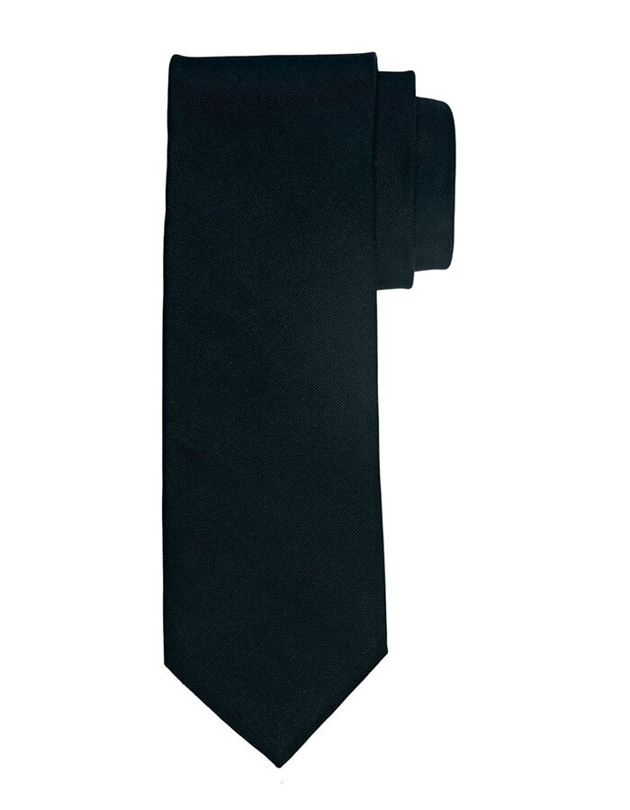 Ribs Silk Tie Zwart