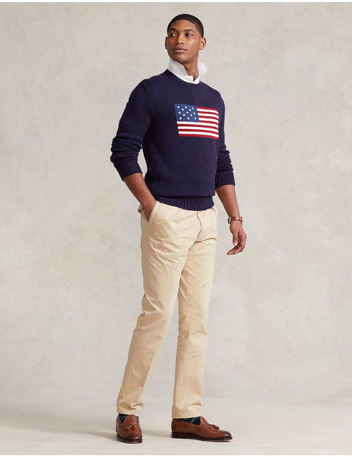 The Iconic Flag Pullover Blauw