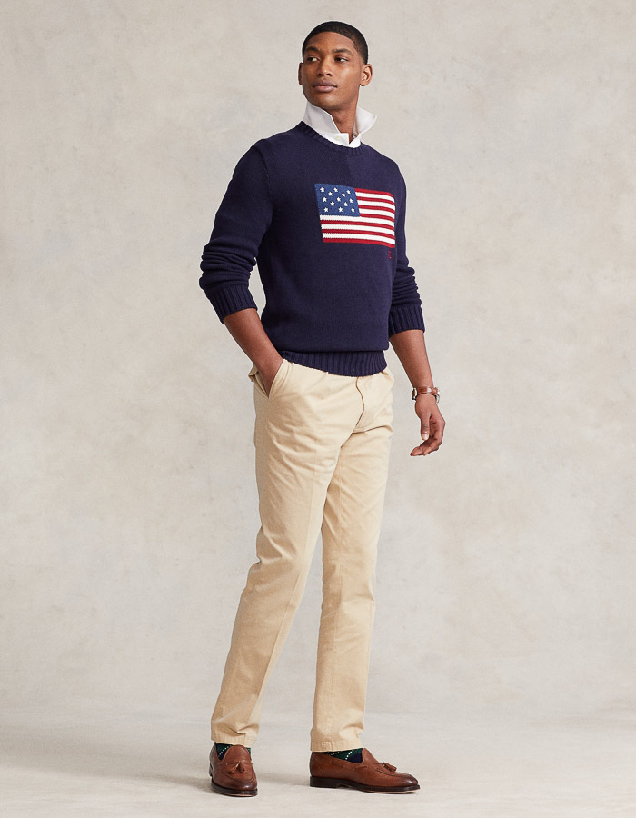 The Iconic Flag Pullover Blauw