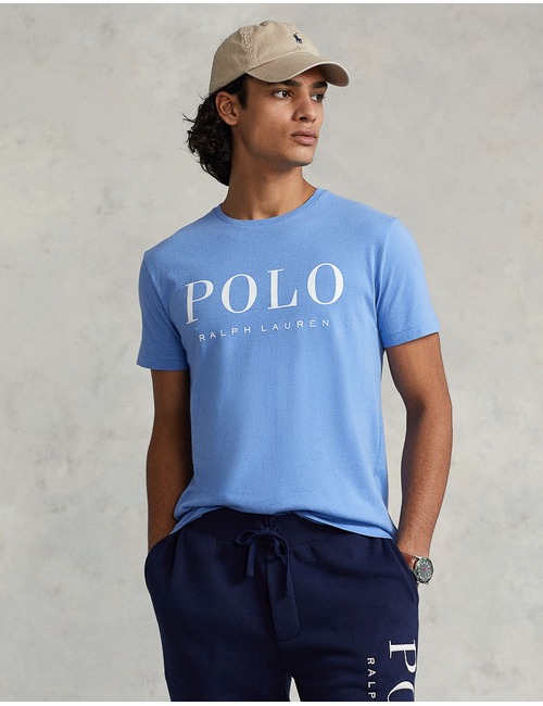 Ralph Lauren t-shirt custom slim fit blauw