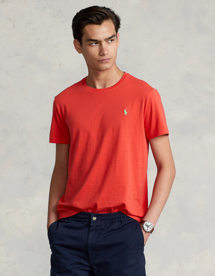 Ralph Lauren t-shirt custom slim fit rood