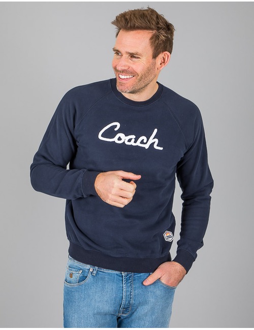 Standard Fit Sweater Coach Donkerblauw
