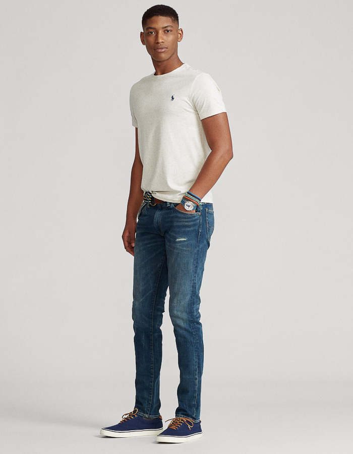 Ralph Lauren t-shirt custom slim fit wit