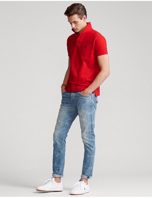 Ralph Lauren custom slim fit polo rood